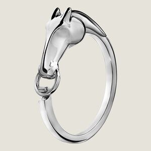 HERMES Galop Bracelet Small Model Sterling Silver sz LG Inner Circ. 6.5"